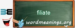 WordMeaning blackboard for filiate